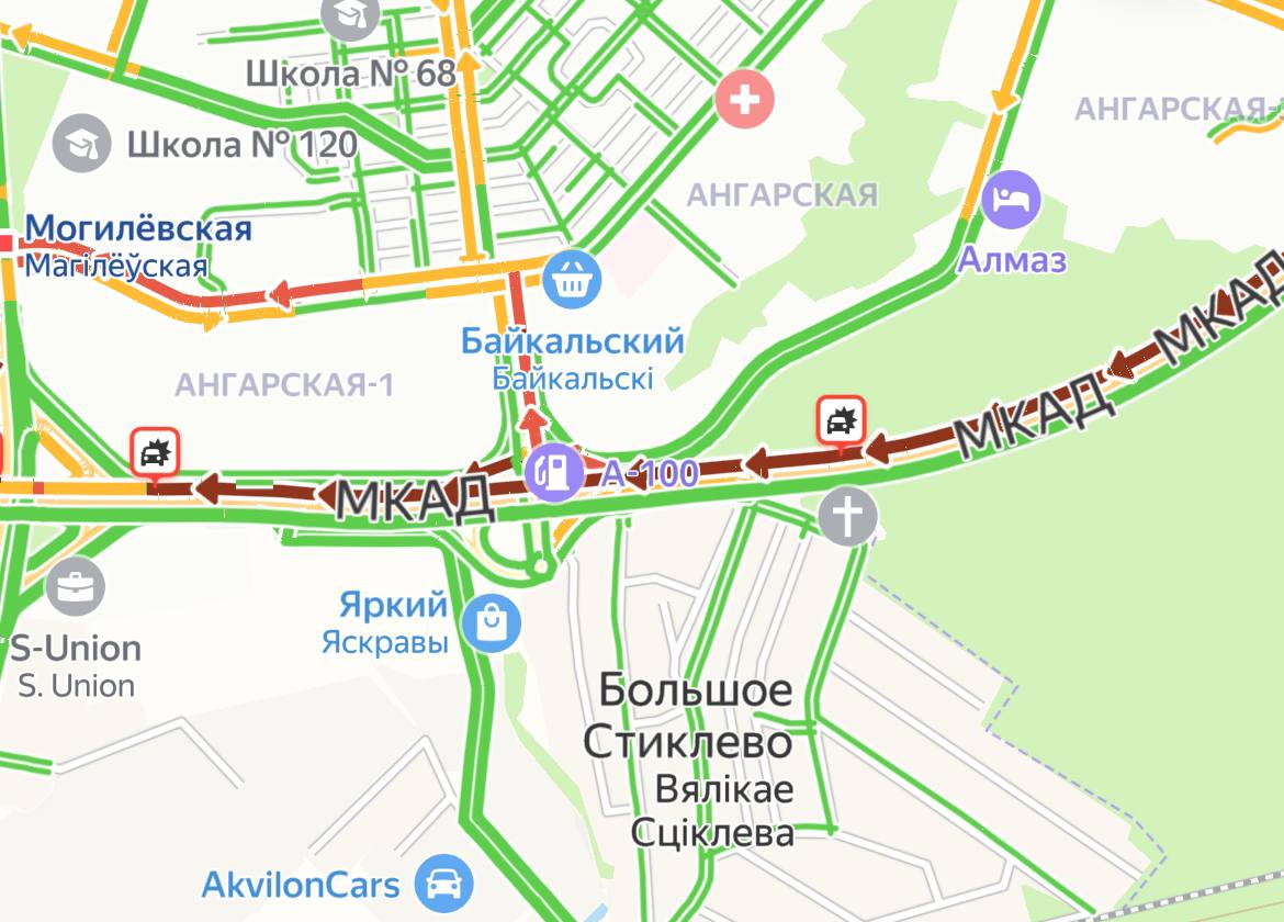 Из-за ДТП в районе 10-го км внутреннего кольца МКАД затруднено движение.   А именно — по МКАД со стороны ул. Ваупшасова в направлении пр. Партизанского.  Учитывайте информацию при выборе маршрута.   «Минск-Новости» MINSKNEWS.BY Telegram Viber FB VK Inst TikTok  YouTube