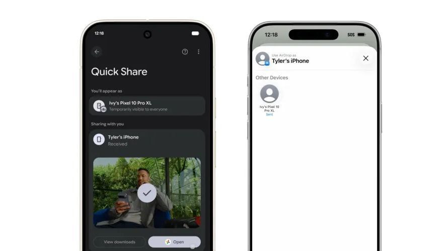 Pixel 10 теперь работает с AirDrop Google научила свои флагманы передавать фото и документы на iPhone напрямую Android система Quick Share маскируется под AirDrop и работает в обе стороны без интернета и потери качества