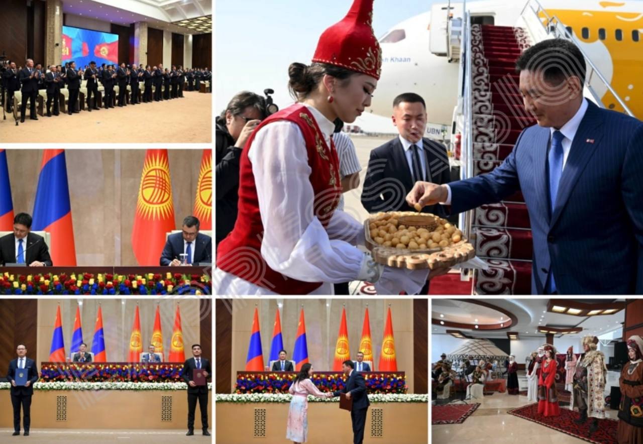 Кыргызстан и Монголия оформили всеобъемлющее партнёрство В Бишкеке прошли переговоры президентов Кыргызстана и Монголии. Визит монгольского лидера стал поводом не только для символических жестов, но и для конкретных договорённостей. Главы государств обсудили стратегические направления сотрудничества — от политического диалога и экономики до цифровизации, аграрного сектора, культуры и туризма. Садыр Жапаров напомнил, что Кыргызстан и Монголия объединены тысячелетними кочевыми традициями и ценностями, а культурная и историческая близость создаёт прочный фундамент для доверия и равноправного диалога. Кыргызстан видит в Монголии одного из приоритетных партнёров в регионе. Ухнаагийн Хурэлсух, в свою очередь, назвал Кыргызстан важным звеном в связке с Центральной Азией и отметил, что нынешний визит — это возможность оценить путь длиной в 30 лет с момента установления дипотношений и наметить ориентиры на будущее. По итогам переговоров подписан пакет документов, среди которых — Совместная декларация об установлении всеобъемлющего партнёрства. Кроме неё — 12 соглашений и меморандумов, охватывающих сотрудничество в сфере науки, культуры, образования, цифровых технологий, сельского хозяйства, безопасности, СМИ и регионального взаимодействия. договор о взаимной выдаче соглашение о признании водительских прав меморандумы между университетами, министерствами и исследовательскими структурами двух стран соглашения между информационными агентствами и телерадиокомпаниями ℹ Ранее Монголию посетила первая леди Кыргызстана, где выступила на Всемирном женском форуме «На пути к зеленому будущему», кроме того страны укрепляют сотрудничество в военной сфере. #Кыргызстан #Монголия
