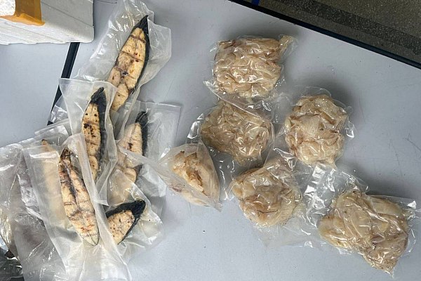 Три килограмма мяса медуз обнаружили иркутские таможенники в багаже пассажира из Ханоя В аэропорту Иркутска таможенники обнаружили 3 кг сырого мяса медуз в багаже иностранного гражданина Мужчина прибыл из Ханоя Вьетнам и привез более 5 кг морепродуктов в том числе жареную рыбу без документов и заводской упаковки Об этом сообщает AVIA RU со ссылкой на данные ФТС России Внимание таможенников на зеленом коридоре привлек объемный пенопластовый короб иностранца В ходе досмотра выяснилось что в нем находятся морские деликатесы в вакуумной упаковке без заводских этикеток Мужчина пояснил что привез продукты для личного пользования В целях предотвращения возможного распространения инфекций представляющих угрозу для человека и животных продукты изъяты и переданы представителю авиакомпании для вывоза обратным рейсом с таможенной территории ЕАЭС aviaru net n288940