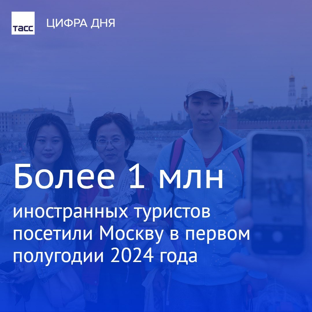 Свыше 1 млн иностранных туристов посетили Москву в первом полугодии 2024 года.   Первым по числу гостей стал Китай. Второе место заняли граждане Турции, третье — Индии. Об этом сообщила пресс-служба Мостуризма.     / Москва