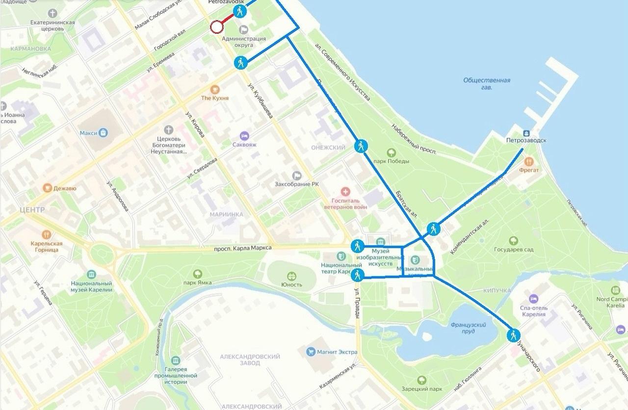 В связи с подготовкой и проведением Дня города в столице Карелии временно изменят схему движения транспорта. Уже с 8:00 21 июня перекроют въезд на площадь Кирова со стороны улицы Правды. Основные ограничения начнут действовать 28 июня с 8:00 и продлятся до полуночи. В это время перекроют проезд по проспектам Ленина и Карла Маркса от Куйбышева к набережной , а также по улицам Еремеева, Пушкинской, Фаддеевской и Луначарского. С 8:00 до 17:00 участок Неглинской набережной станет пешеходным. Также ограничат движение на перекрестке Павла Рыбникова и Федосовой. 5 5 5 Подписаться Прислать новость