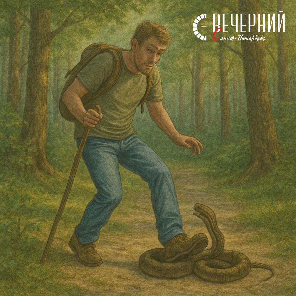 Что нельзя делать при укусе змеи? С наступлением тёплой погоды в Ленинградской области активизировались змеи. В ГБУЗ ЛО «Станция скорой медицинской помощи» предупредили о правилах безопасности и о том, что делать, если укусил гадюк. Змеи не нападают первыми и кусают только в ответ на угрозу. Чтобы избежать укуса, рекомендуется носить высокую и плотную обувь и быть внимательным в лесу, особенно на тропинках и в высокой траве. Если встреча с гадюкой всё же случилась, её нужно спокойно обойти. Не трогайте змею, даже если она кажется мёртвой. Если укус произошел: Срочно вызывайте скорую помощь. Зафиксируйте укушенную конечность. Обеспечьте приток воздуха и дайте средство от аллергии. Важно помнить, что при укусе не стоит: Накладывать жгут. Прикладывать холод. Разрезать или прижигать место укуса. Берегите себя и будьте осторожны в природе! Фото: DALL-E Вечерний Санкт-Петербург