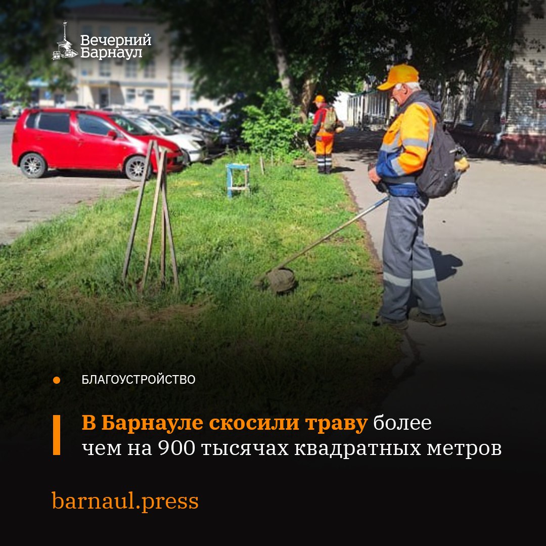 В Барнауле продолжается покос травы вдоль обочин автомобильных дорог. На сегодняшний день работы выполнены на 905 тысячах квадратных метров. 29 мая покос травы проводится на улицах Аванесова, Бабуркина, Заринской, Мамонтова, Сухэ-Батора, Попова, 80-й Гвардейской Дивизии, Германа Титова, а также на проспектах Космонавтов и Калинина. Также на территории города продолжается уборка грунтового наноса. Этот вид работ сегодня ведётся на улицах Парфёнова, Челюскинцев, Ядринцева, Антона Петрова. Фото: barnaul.org
