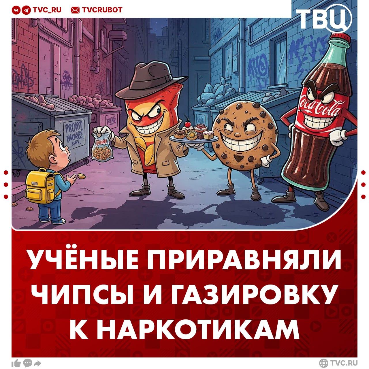 Чипсы, газировка и сладости вызывают зависимость, подобную наркотикам Такая еда провоцирует сильную тягу и потерю контроля — те же механизмы, что и при зависимости от алкоголя или наркотиков, сообщил журнал Nature Medicine. Особенно уязвимы дети — привыкнув к такой еде в 10 лет, они часто остаются зависимыми на всю жизнь. Например, молочный коктейль вызывает двойной выброс дофамина — сразу и через 15 минут, что схоже с эффектом кокаина или алкоголя. ? Да, она вызывает сильную зависимость — Нет, не вижу в ней ничего плохого —