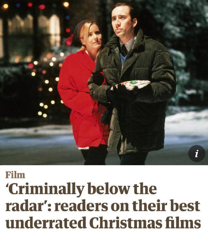 10 редких новогодних фильмов вместо Один дома и Иронии судьбы The Guardian собрал подборку необычных фильмов на Новый год для тех кто устал от классики В списке есть Однажды в Токио Клаус Семьянин и другие Отправьте тем кто ищет что то новое   t me neurosphera