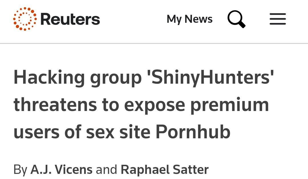 Популярный сайт Pornhub взломали были похищены данные 200 миллионов пользователей Хакерская группировка ShinyHunters получила электронные адреса историю просмотров поисковые запросы и другую конфиденциальную информацию требуя выкуп в биткоинах под угрозой публикации данных banksta