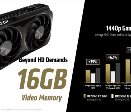 AMD утверждает, что RX 9060 XT 8 ГБ до 85 % быстрее RX 7600 в играх с разрешением 1080р Портал Videocardz сообщает, что компания AMD поделилась новыми результатами внутреннего тестирования грядущих видеокарт Radeon RX 9060 XT 8 ГБ и Radeon RX 9060 XT 16 ГБ. На сей раз производитель сравнил графические адаптеры с их предшественниками поколения RDNA 3. Читать далее