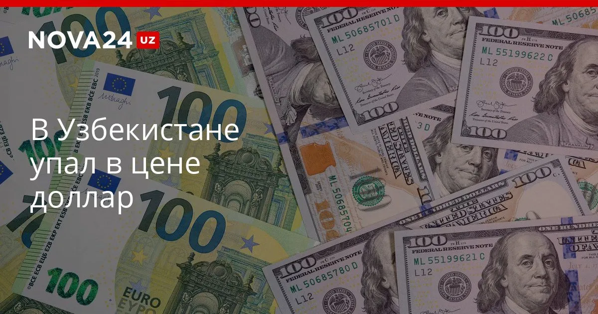 В Узбекистане упал в цене доллар ЦБ обновил котировки nova24 uz 326219 YouTube Instagram Telegram