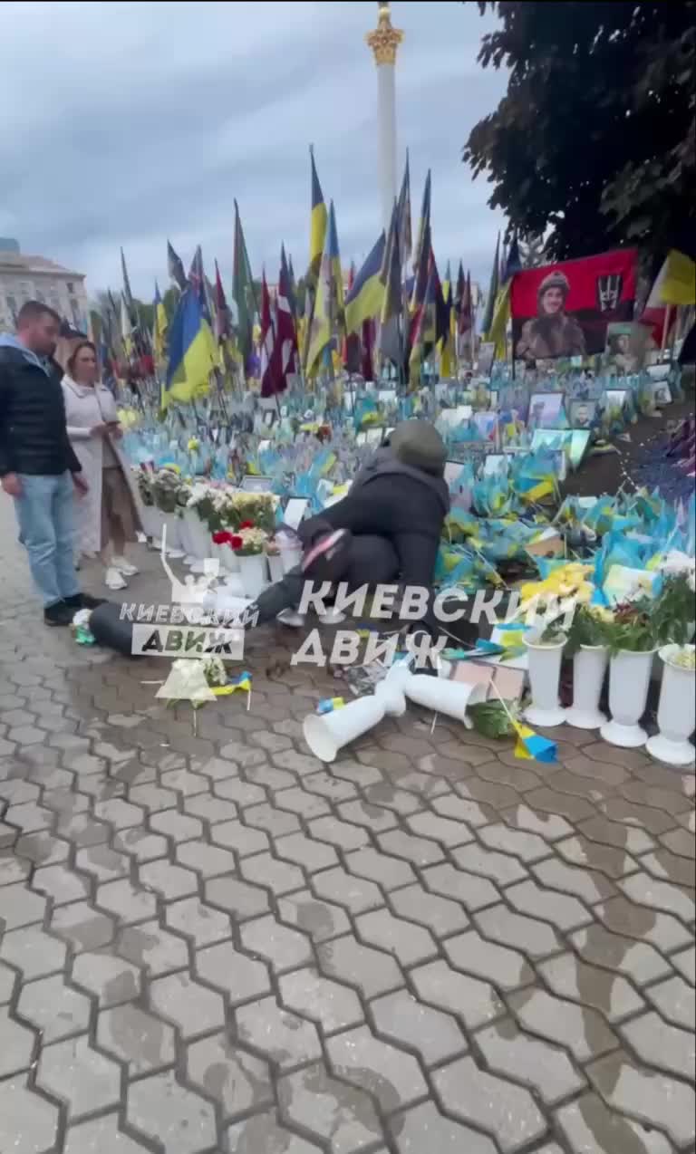 Инцидент на Аллее Героев в Киеве: драка и повреждение портретов военнослужащих