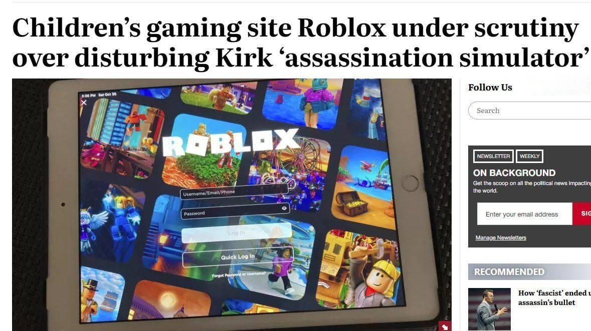 В США проверят платформу Roblox там появился симулятор убийства Чарли Кирка пишет The Washington Times Игры в Roblox создают сами пользователи В одной из таких показывали момент выстрела в активиста в анимированном виде и с кровью Доступ к этому могли получить дети в возрасте от 5 лет Игру уже удалили Прокуратура выяснит насколько Roblox с аудиторией свыше 380 млн пользователей 40 из которых младше 13 лет обеспечивает меры безопасности Ведомство также хочет выяснить может ли штат Оклахома подать в суд на компанию Подписаться на RT ТГ Зеркало MAX
