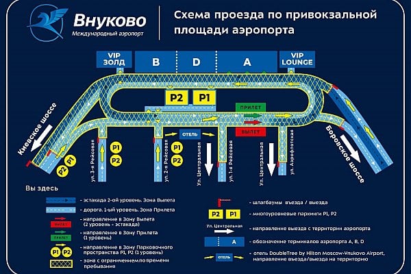 В аэропорту Внуково изменили схему движения перед терминалом  Для пассажиров Международного аэропорта Внуково проблемы с парковкой и транспортной доступностью терминала уходят в прошлое. Разгрузить прилегающую к аэропорту территорию удалось благодаря проекту благоустройства и улучшения транспортной доступности привокзальной площади. Об этом сообщает AVIA.RU со ссылкой на данные воздушной гавани.  Одно из ключевых нововведений — новая схема движения перед терминалом с увеличенным до семи числом полос движения транспорта. Эта мера позволила избавиться от заторов на въезде и выезде, тем самым она экономит время автомобилистов. Ее дополняет модернизированная парковочная система с увеличенным количеством шлагбаумов: их число на въезд выросло с 8 до 15, а на выезд — с 7 до 16. Такой подход позволил в два раза увеличить пропускную способность, более эффективно управлять потоком транспорта и предотвращать образование пробок у терминала.  aviaru.net/n279511