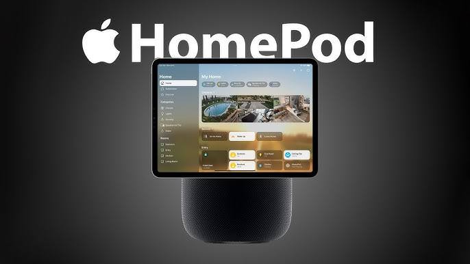 Инсайдер: Apple планирует выпустить новый HomePod с 7-дюймовым ЖК-дисплеем, чипом A18 и поддержкой Apple Intelligence в 2025 году.    Айфон Джобса