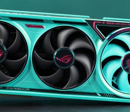 В DNS появилась видеокарта ASUS GeForce RTX 5080 ROG Astral OC HATSUNE MIKU EDITION В каталог магазина DNS добавлен графический адаптер GeForce RTX 5080 в исполнении ROG Astral OC HATSUNE MIKU EDITION от компании ASUS 3D ускоритель имеет стилизацию под аниме и посвящен японской виртуальной певице Хацунэ Мику У видеокарты корпус в сине зелено розовой цветовой гамме