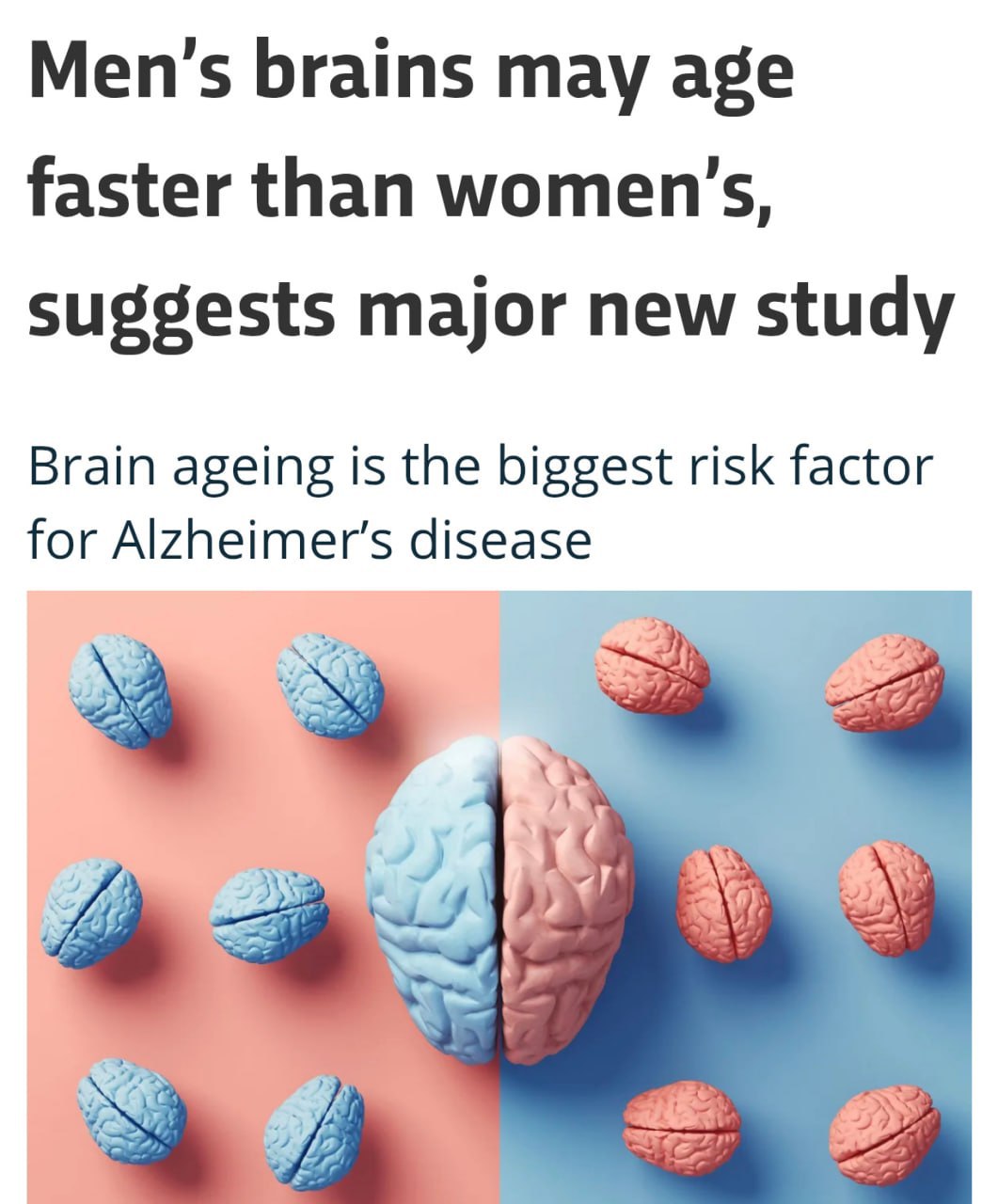 Мозг мужчин стареет быстрее чем у женщин Это выяснили норвежские ученые Они продиагностировали данные 500 человек и пришли к выводу что объем мозга у мужчин с возрастом уменьшается быстрее пишет Proceedings of the National Academy of Sciences В некоторых областях дегенеративные изменения протекают даже в два раза стремительнее чем у представительниц прекрасного пола В связи с этим специалисты рекомендуют раскачивать мозг играть в видеоигры к примеру Шутки шутками а различные стрелялки и стратегии позволяют замедлить старение мозга на 10 лет   Подпишитесь на Абзац TG VK Дзен MAX Rutube