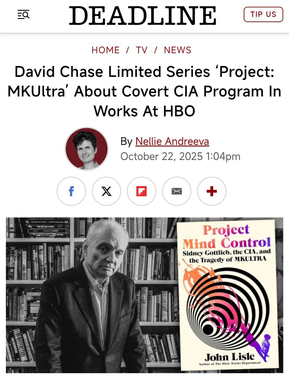 Создатель Клана Сопрано снимет НОВЫЙ СЕРИАЛ для НВО Project MKUltra расскажет о секретной программе ЦРУ по управлению сознанием Зрителей ждут опасные смертельные эксперименты на добровольцах и даже обычных людях Сценарий пишет сам Дэвид Чейз а дату выхода пока не назвали Ждём новый шедевр