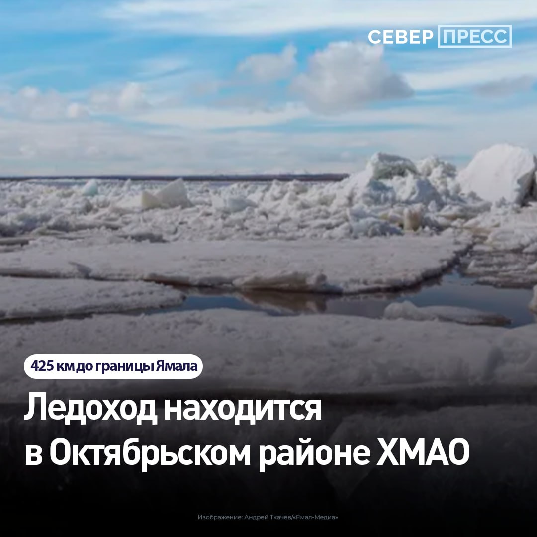 Ледоход на Оби за сутки преодолел 55 километров и находится в Октябрьском районе ХМАО. Первая голова находится в районе Карымкары Октябрьского района динамика за сутки 55 километров, протяженность ледохода 55 километров . До границы с Ямалом голове ледохода осталось пройти еще 425 километров. Второй фронт наблюдается в районе Нижневартовска, где зафиксирована суточная динамика в 54 километра при протяженности 40. Его хвостовая часть расположена в поселке Соснина Нижневартовского района. Новости Ямала Поддержать нас бустом