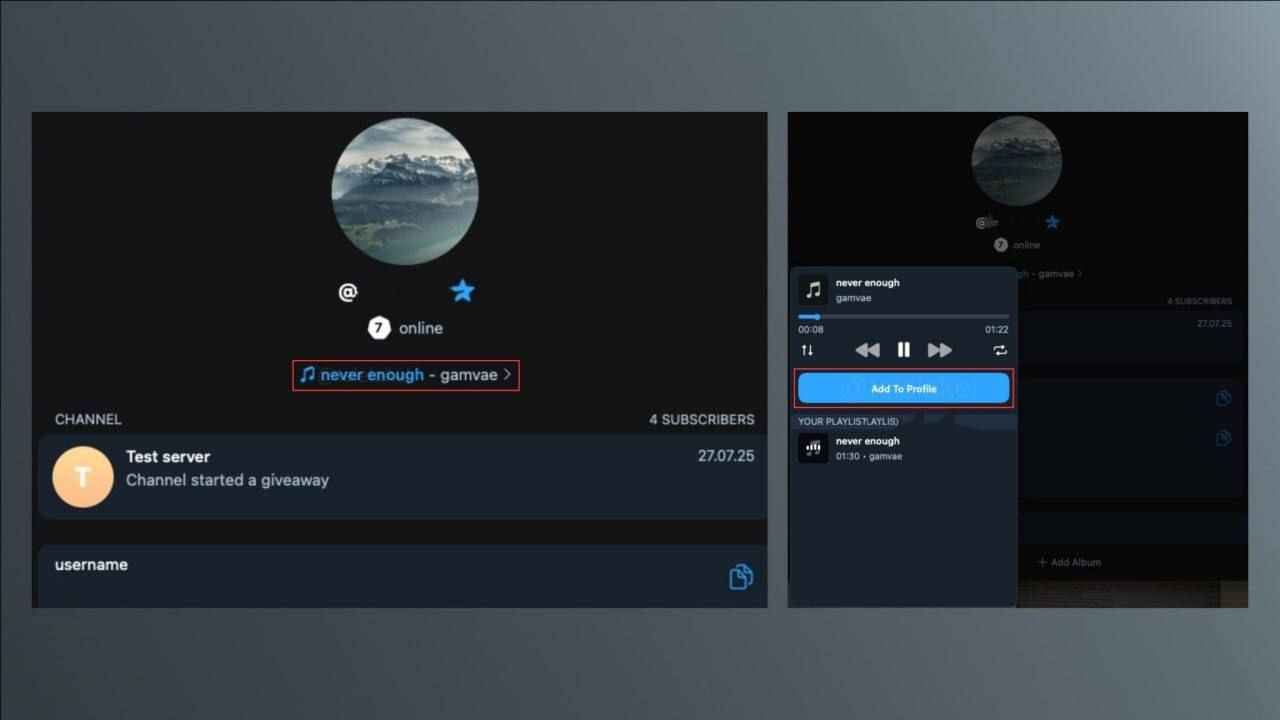 В Telegram скоро появится возможность добавить музыку в профиль сейчас эта функция активно тестируется Выбранный трек будет отображаться в статусе Его сможет послушать каждый посетитель профиля Подобная функция появилась во ВКонтакте в 2012 году при Дyрове Так и стену скоро вернут