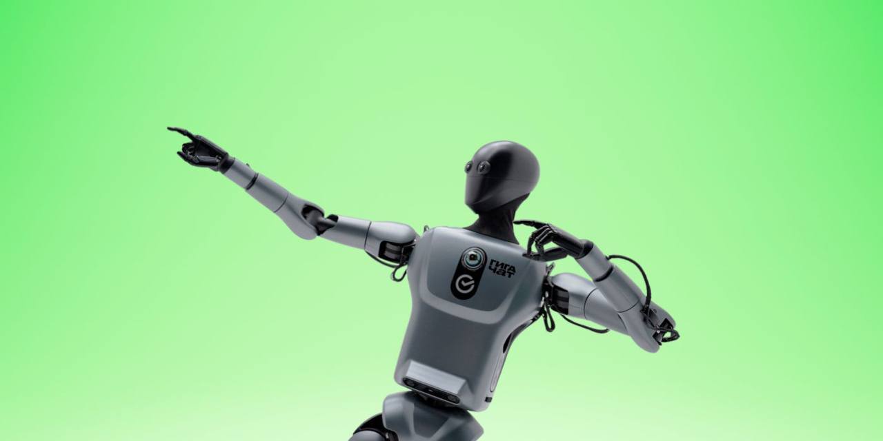 Роботы с МОЗГОМ на базе ГигаЧат Green VLA покажет путь к автономным системам Сбер показал методику которая помогает роботам выполнять задачи точно и стабильно Vision Language Action модели позволяют им видеть понимать инструкции и действовать без деградации поведения На AI Journey 2025 робот Грин работал более 10 часов подряд и выполнял задачи превосходно Руководство стало первым материалом дня на Hugging Face и привлекло внимание инженеров и исследователей по всему миру Интересно а на работу его можно будет вместо себя отправить