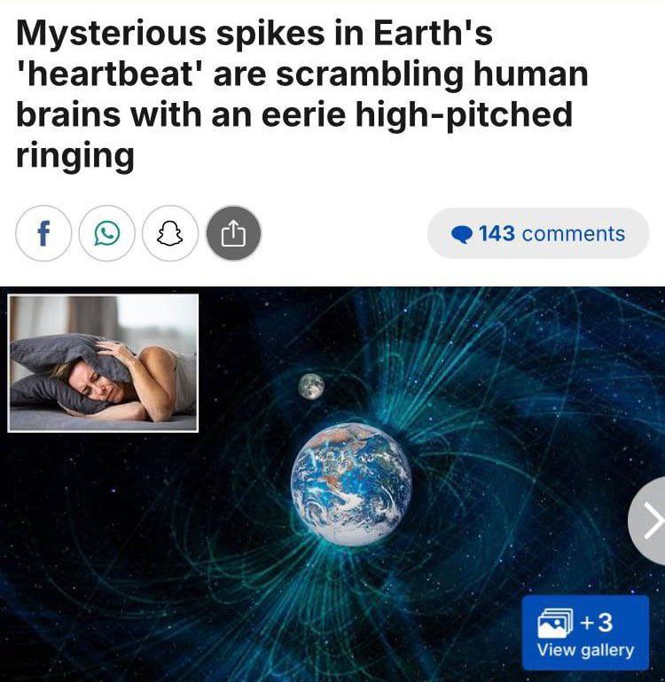 Природная вибрация Земли усилилась из за этого люди стали сильнее уставать тревожиться и хуже концентрироваться Daily Mail Речь идет о так называемом резонансе Шумана природных электромагнитных колебаниях планеты MeteoAgent сообщил о повышенных показаниях резонанса Шумана в течение февраля называя их высокими и потенциально разрушительными Исследователи считают что эти частоты пересекаются с человеческими мозговыми волнами связанными со сном расслаблением и концентрацией и могут на них повлиять