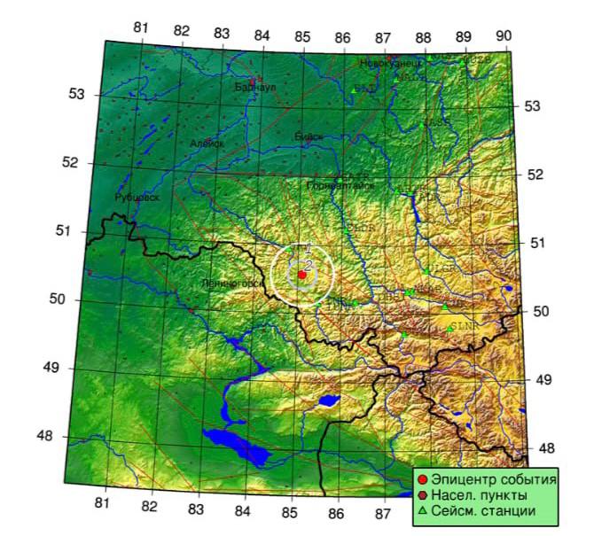 В Усть-Коксинском районе произошло землетрясение Сегодня в 04:13 рядом с селом Талда зафиксированы подземные толчки магнитудой 2,7. Эпицентр находился в 10 километрах от населённого пункта. Местные жители землетрясение не почувствовали, пострадавших и разрушений нет. Фото: МЧС по РА