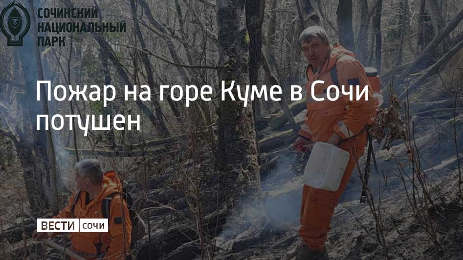 Возгорание лесной подстилки площадью 18 гектаров на горе Куме в Хостинском районе ликвидировано, сообщили в городской администрации.  В тушении пожара участвовали 80 специалистов и 30 единиц техники. Вертолет КА-32, который привлекли из-за труднодоступности места, в течение суток совершил 36 сбросов воды общим объемом 180 тонн.  Как писали ранее "Вести Сочи", возгорание на склоне горы Кумы произошло 15 марта.