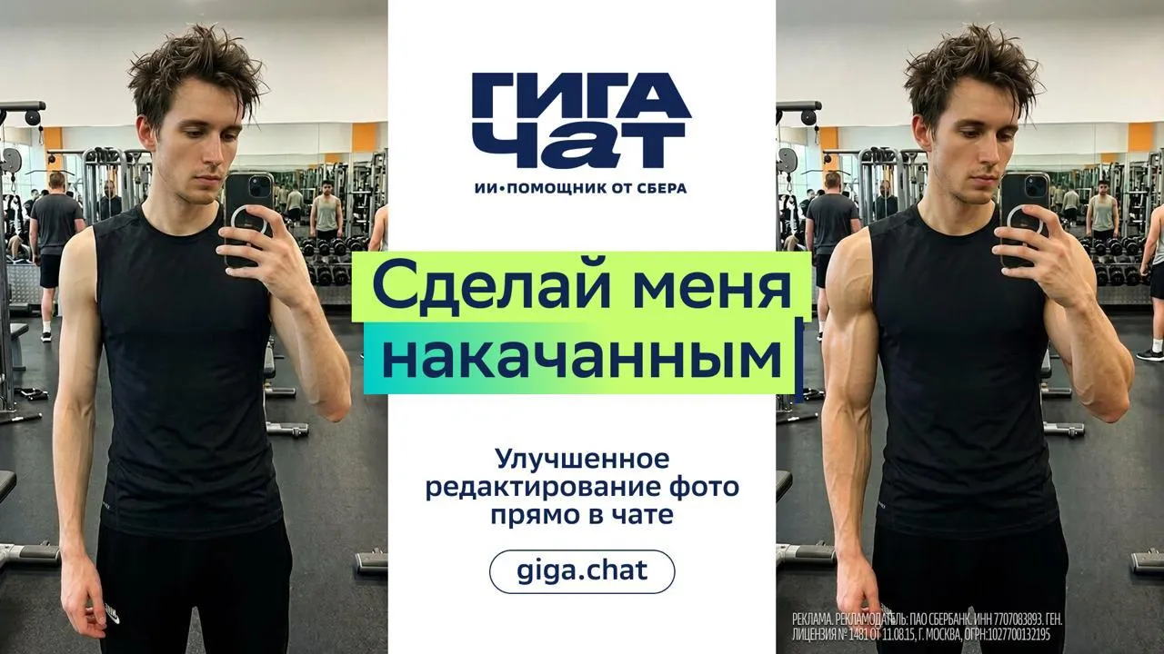 Сменить наряд Накачаться Стать персонажем любимого фильма Теперь в один клик в ГигаЧате вышла флагманская модель для редактирования и создания изображений Kandinsky 6 0 Image Бесплатный ИИ помощник теперь умеет не только генерировать с нуля но и редактировать фотографии реставрировать стилизовать и даже переодевать И всё это до двух раз быстрее Интересный режим нейрофотосессия загружаете один снимок получаете серию новых кадров с другим фоном или одеждой Вот примеры полезных запросов Сделай меня накачанным Сделай фото в стиле аниме Попробуйте новые функции в ИИ помощнике ГигаЧат в веб версии мобильном приложении и мессенджерах