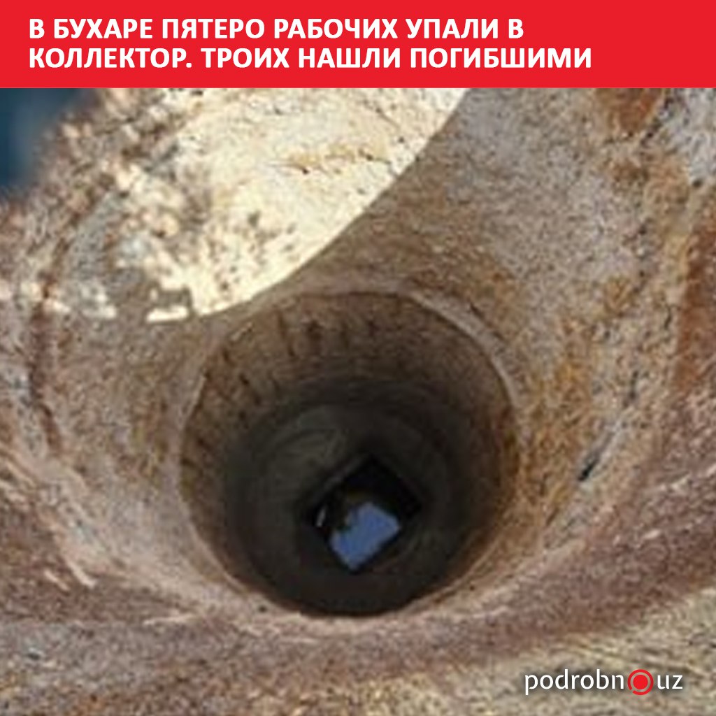 В Бухаре пятеро рабочих упали в канализационный коллектор во время строительных работ Найдены тела троих поиски еще двоих продолжаются podrobno uz cat proisshestviya v bukhare pyatero rabochikh upali v kollektor troikh nashli pogibshimi Telegram Instagram Facebook Читать на узбекском