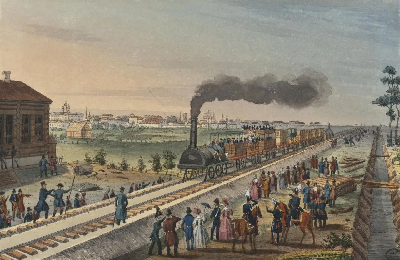 13 мая 1836 года началось строительство первой в России железной дороги по маршруту Санкт Петербург Царское Село Павловск