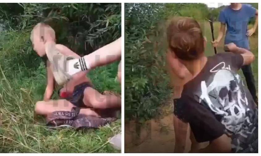 В Шимановске на берегу реки дети жестоко избили 9-летнего мальчика из-за денежного долга На кадрах запечатлена компания детей, которая издевается над мальчиком, стоящим перед ними в одних трусах. Ребенка избивают за то, что он якобы не вернул денежный долг. Мальчика бьют руками и ногами, удары приходятся в том числе по лицу. Ребёнок плачет, говорит, что ему больно. Подробности: Скриншот: #происшествия