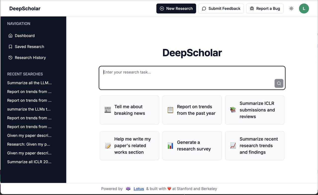 В Беркли и Стэнфорде создали Deep Research для научных статей DeepScholar изучает сотни исследований за раз отвечает на любые вопросы и выдаёт удобные конспекты Нейронка специально заточена на поиск по статьям и во всём превосходит Deep Research от OpenAI эффективнее мощнее в два раза быстрее и с открытым кодом Теперь изучать науку не сложнее чем читать этот пост тут notboring tech