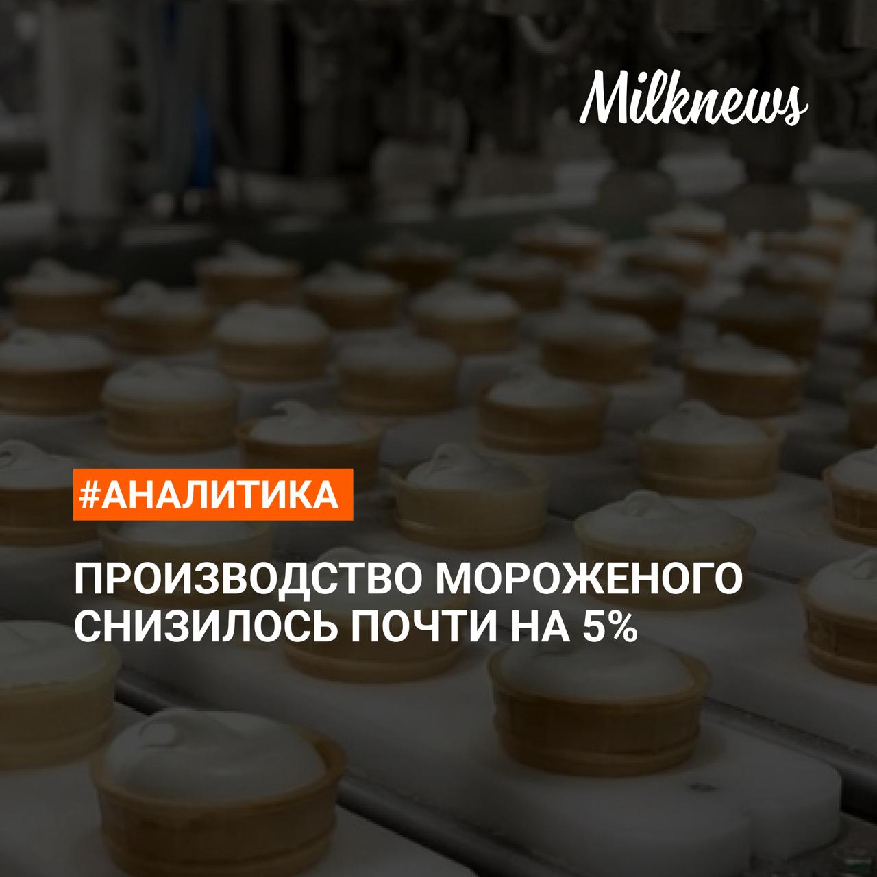 Производство мороженого снизилось до 332 3 тыс т в январе июне 2025 года по сравнению с аналогичным периодом 2024 года Потребление продукта в январе мае 2025 года уменьшилось по сравнению с тем же периодом 2024 года на 2 5 до 240 тыс т Запасы мороженого на складах производителей к началу июля 2025 года оставались выше уровня того же периода 2024 года на 12 и составляли 59 6 тыс т Подробнее