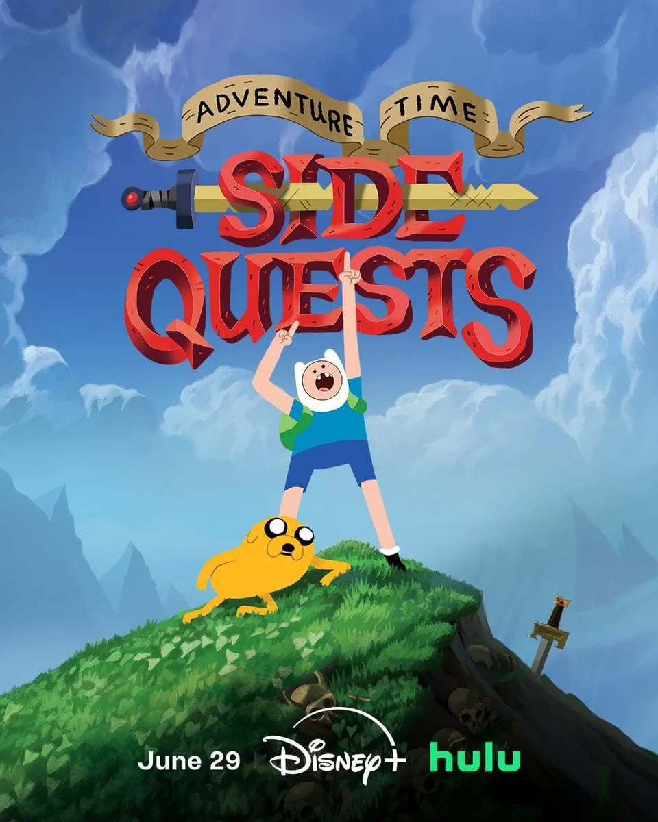 Первый постер мультсериала Adventure Time Side Quests Время приключений Побочные квесты Приквел расскажет о раннем детстве Финна и его первых приключениях вместе с Джейком Мультсериал выйдет 29 июня на Hulu Кинопоиск Новости