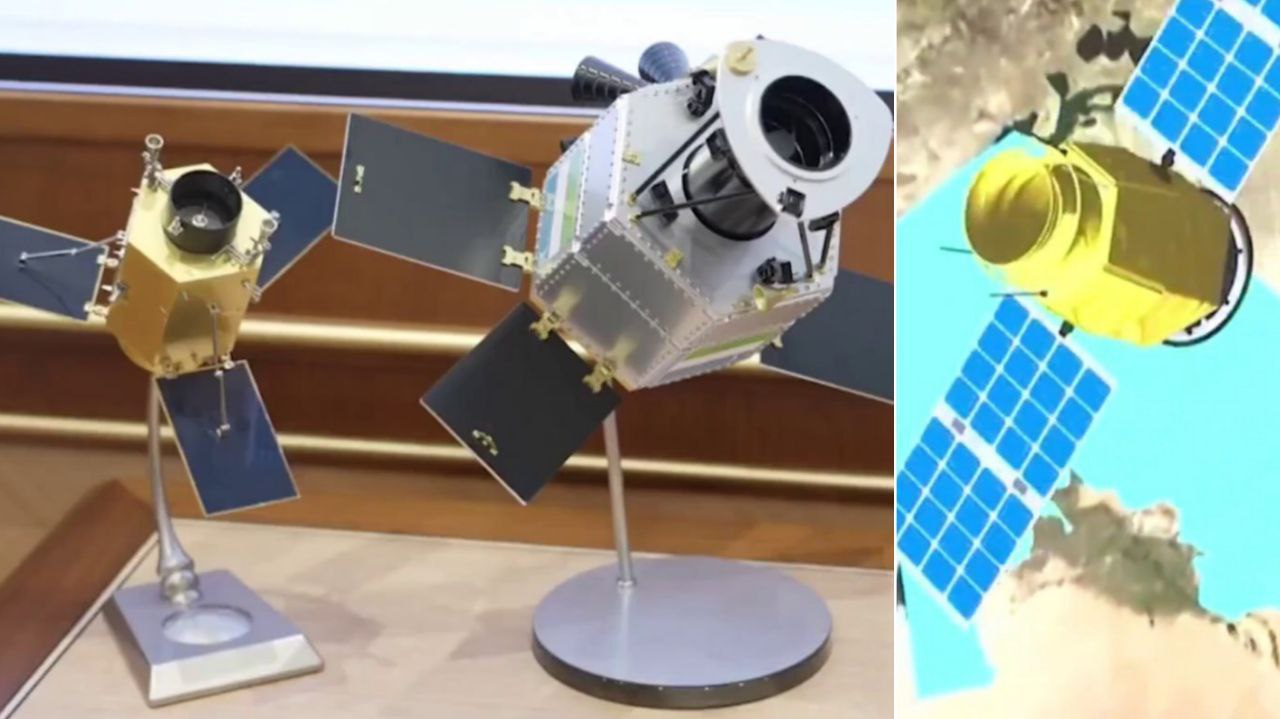 В Узбекистане представили макеты первого национального спутника видео repost uz seychas rabotayut nad sozdaniem Подписывайтесь на Repost