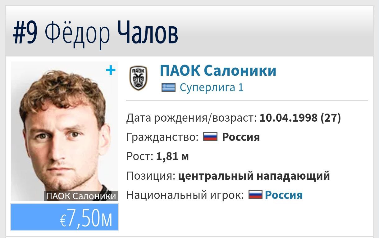 Федор Чалов переходит в турецкий «Кайсериспор»: «Кайсериспор» возьмёт 27-ми летнего Федора Чалова в аренду на один год с правом выкупа. Самым дорогим игроком является — 31-летний Мигель Кардосо с трансферной стоимостью в 2.000.000€ — Источник: IHA