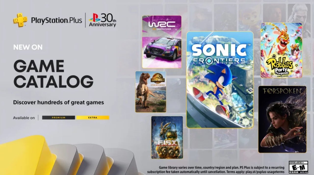 Sonic Frontiers, Forspoken и Jurassic World Evolution 2: Sony объявила декабрьскую подборку игр в PS Plus Essential и Deluxe/Premium.  PS Plus Extra:   Sonic Frontiers  Forspoken  Rabbids: Party of Legends  WRC Generations  FIST: FOrged in Shadow Torch  Jurassic World Evolution 2  Coffee Talk  1&2   A Space for the Unbound  Biped  Phogs  PS Plus Deluxe/Premium:   Sly 2: Band of Thieves  уже добавили в подписку   Sly 3: Honor Among Thieves  уже добавили в подписку   Jak & Daxter: The Precursor Legacy  уже добавили в подписку   Star Wars: Tales from the Galaxy s Edge  PS VR 2     «Кинопоиск   Игры»