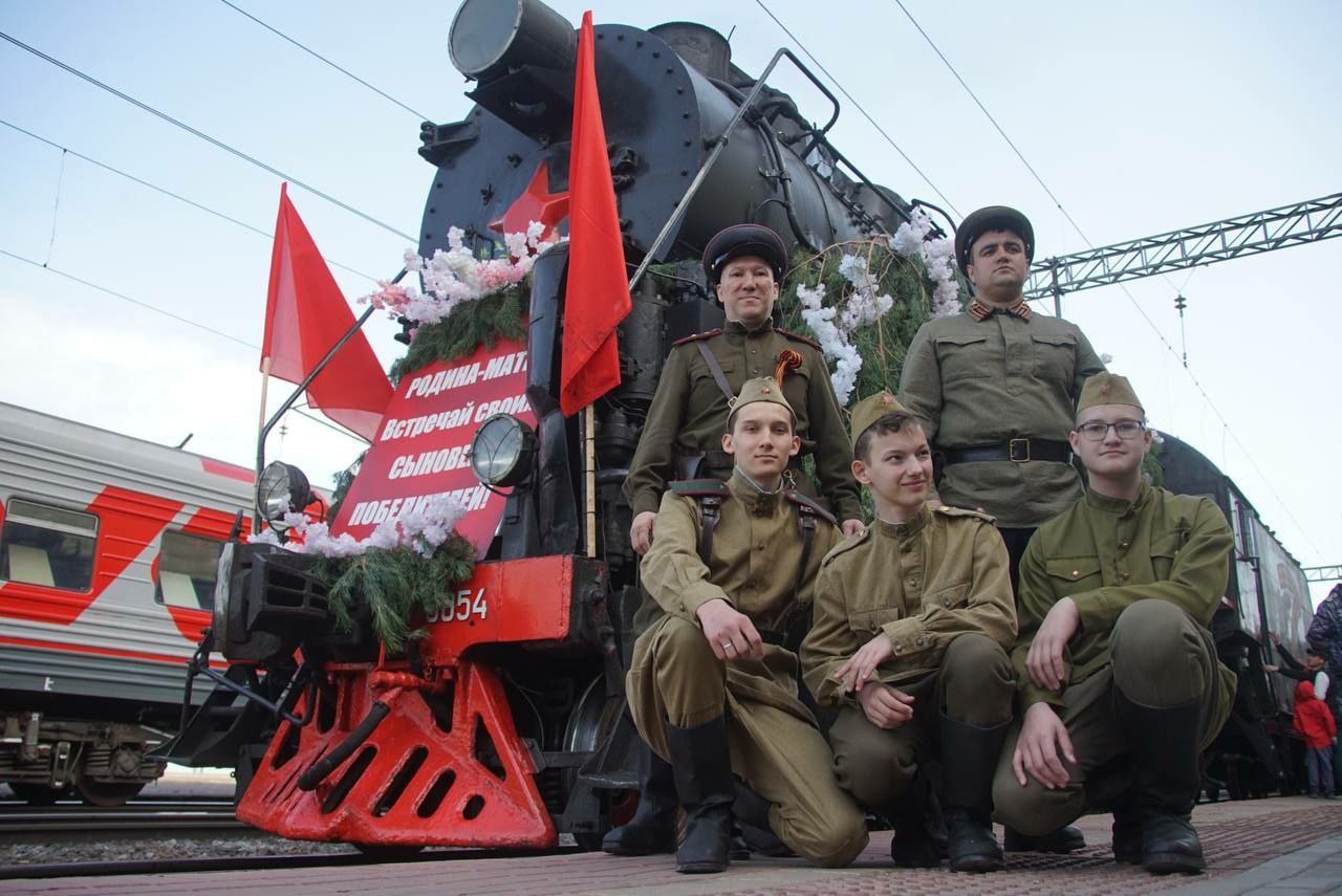 «Паровоз Победы» с эшелоном военной техники прибудет в Ульяновск в начале мая.