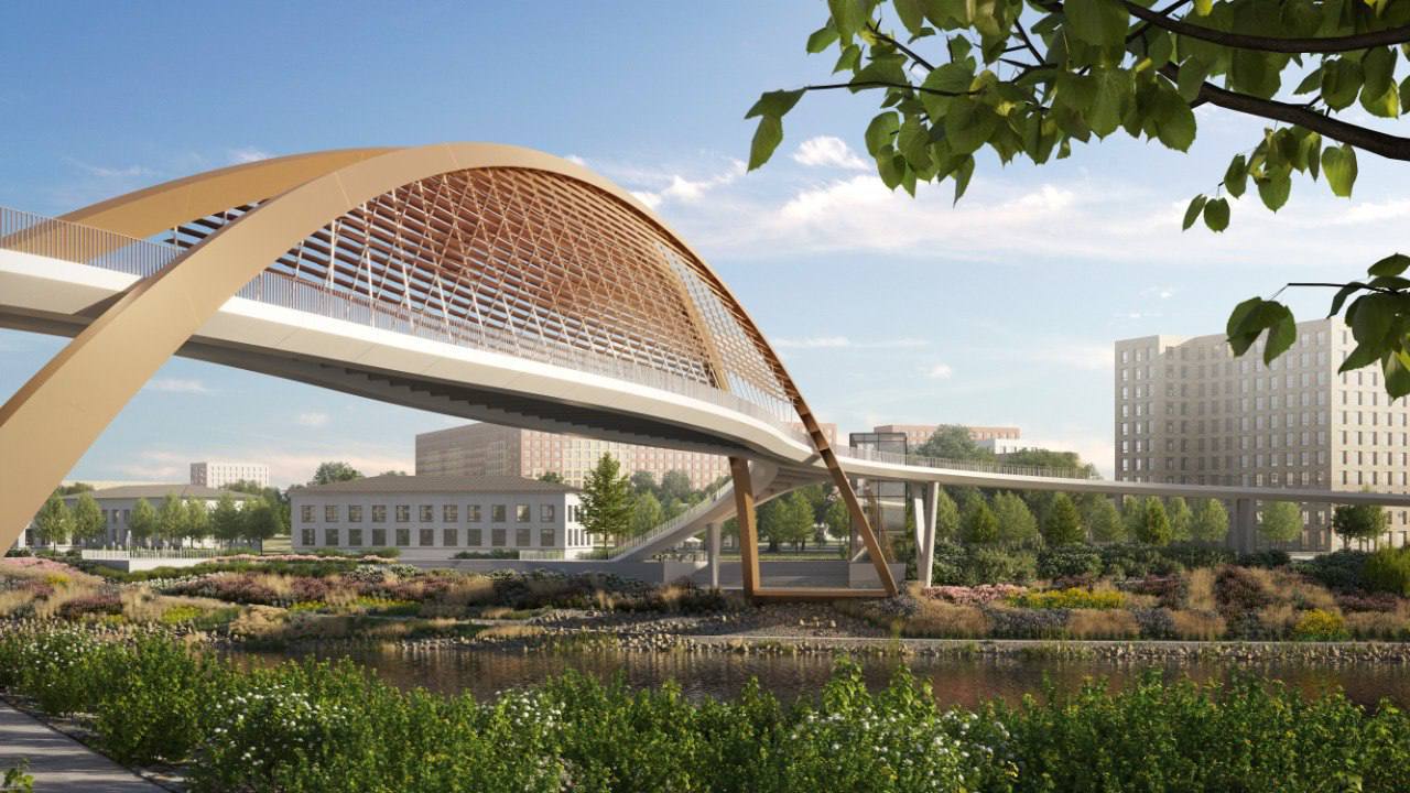 В Тюмени появится новый пешеходный мост через Туру  Он свяжет Зареку с центром города — переход построят между улицами Профсоюзная и Челюскинцев.  Проект уже почти готов. Скоро узнаем, как будет выглядеть новый маршрут для прогулок.