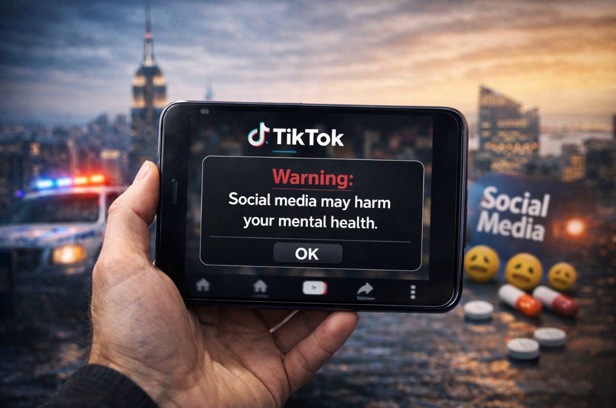 Власти Нью Йорка обязали все соцсети показывать предупреждение что они вредят психическому здоровью Закон касается платформ использующих бесконечный скролл автовоспроизведение видео и другие алгоритмические механизмы которые по мнению законодателей способствуют чрезмерному времени проводимому в приложениях Среди таких сервисов TikTok Instagram Facebook принадлежат Meta которая признана в России экстремистской и запрещена и другие крупные соцсети Предупреждения будут показываться пользователям особенно несовершеннолетним при взаимодействии с этими функциями и должны содержать информацию о потенциальных рисках для психического здоровья вроде повышенной тревожности и депрессии Механизмы включают обязательные надписи которые нельзя пропустить или отключить   www iphones ru 1353197 новости iphonesru