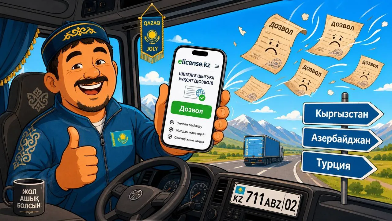 Казахстан запустил цифровые дозволы для международных автоперевозок в Кыргызстан Азербайджан и Турцию Информационные системы стран уже интегрированы поэтому оформление и проверка разрешений проходят автоматически Подать заявку можно онлайн через Elicense kz раздел Транспорт но только для ТС зарегистрированных в РК и имеющих допуск к международным перевозкам Власти предупреждают покупать разрешения у третьих лиц больше нельзя любые несоответствия сразу фиксируются в системе и могут привести к отказу во въезде Подписывайтесь в МАХ