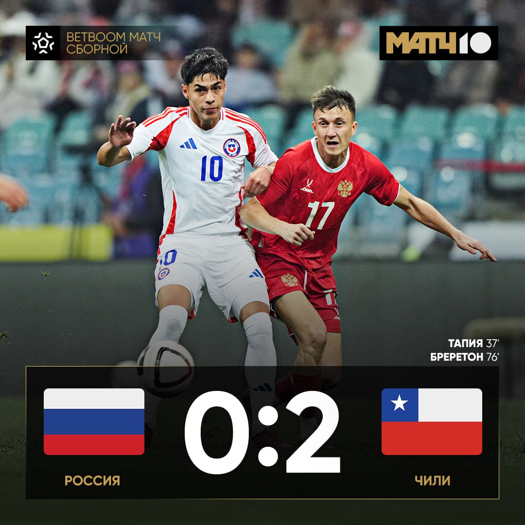 Закончилась беспроигрышная серия сборной России Команда Карпина уступила чилийцам Обзор матча тут news matchtv