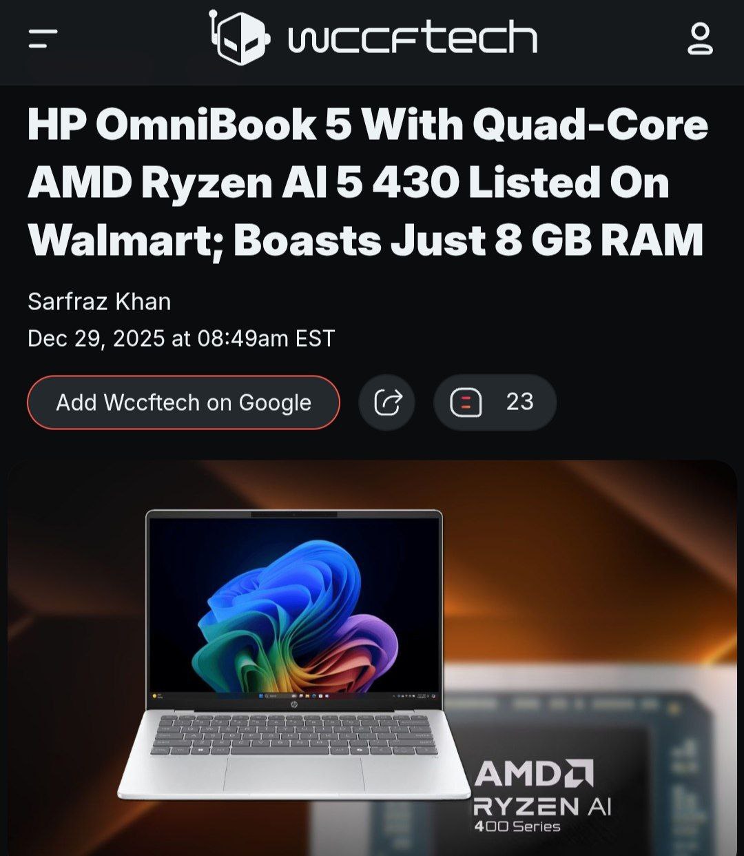 Началось кризис ОЗУ вынудил производителей снова ставить 8 ГБ памяти даже в недешёвые ноутбуки На Walmart заметили ещё не вышедший HP OmniBook 5 за 780 с 8 ГБ оперативки раньше за такие деньги предлагали минимум 16 ГБ Windows 11 вообще на таком запустится techmedia