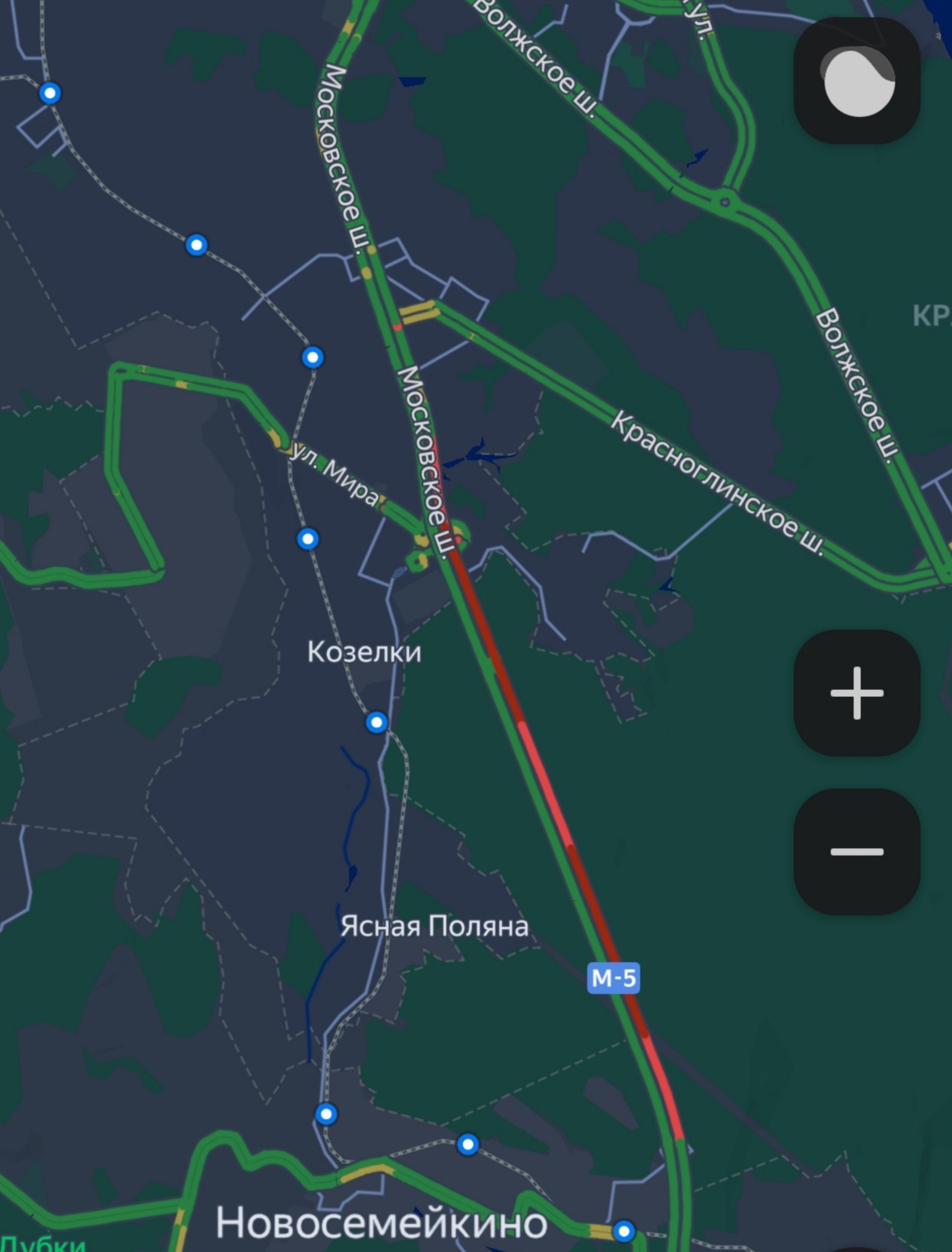 На Московском шоссе на въезде в Самару образовалась пробка. Движение затруднено от Новосемейкино.   ℹ