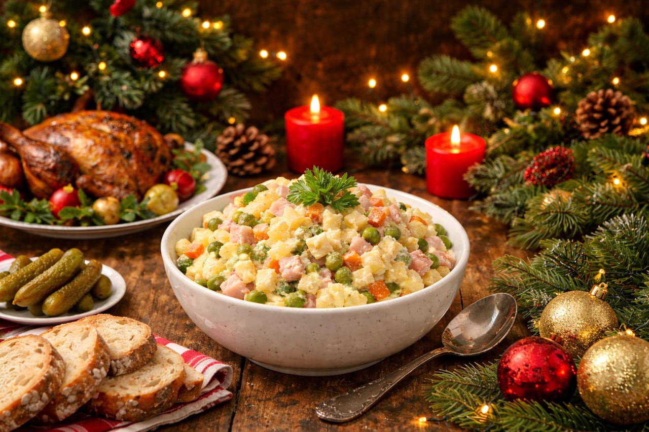 Индекс Оливье сколько стоит главный новогодний салат в Иркутске Этот салат является настоящим символом Нового года и любимым салатом у большинства россиян В 2009 году в нашей стране появился Индекс Оливье широко признанный не только в России но и во многих странах СНГ инструмент который позволяет сравнить стоимость популярного новогоднего салата Корр агентства посчитал приблизительную стоимость классического оливье в Иркутске а также выяснил сколько будет стоить селёдка под шубой Фото Perplexity AI 18 IrkutskMedia теперь в МАX