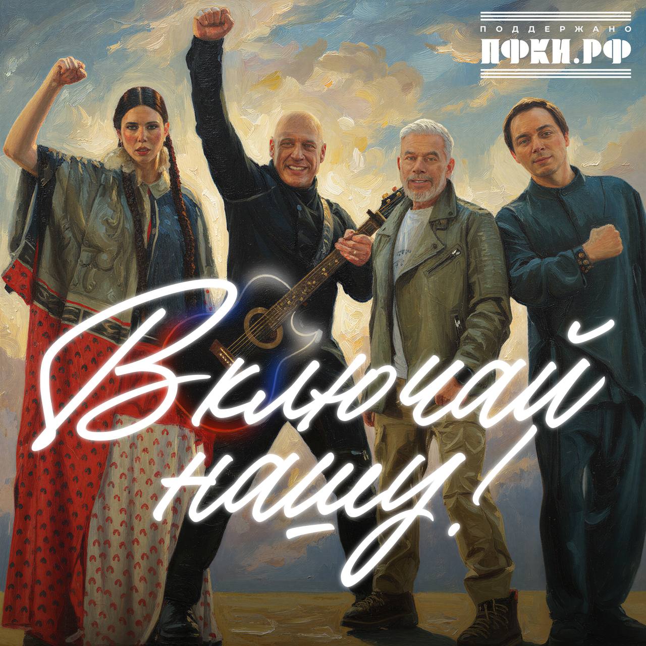 Релиз новой песни Дениса Майданова и Олега Газманова Сегодня состоялась премьера песни Включай нашу которую заслуженный артист России Денис Майданов и народный артист России Олег Газманов исполнили со своими детьми Владой Майдановой и Родионом Газмановым Этот релиз включает в себя не только аудиотрек но и клип который создан при поддержке ПФКИ Авторами песни стали Николай Чебанов Ставрополье Диляра Хайруллина Набережные Челны при участии Дениса Майданова Эта работа появляется в преддверии Дня Народного Единства и уверен станет нашим крепким творческим вкладом в культурно музыкальное единство России а также в укрепление семейных ценностей и популяризацию династийных традиций отметил Денис Майданов Релиз нового сингла уже доступен на всех цифровых плафтормах МузКонтент ПФКИ Поддержано ПФКИ Подписывайся на Культурную волну ТГ MAX