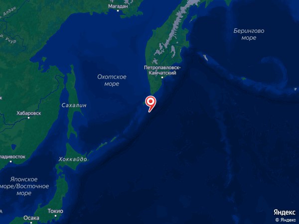 Землетрясение магнитудой 5.6 произошло - 174 км к юго-востоку от Северо-Курильска, Россия. В среду, 30 июля 2025 года, в 00:55 UTC . Магнитуда: 5.6 Глубина: 59.9 км. Широта / Долгота: 49.124 / 156.39 Каталог: EMSC Близлежащие населенные пункты: В 465 км к югу от Петропавловска-Камчатского, Россия. В 174 км к юго-востоку от Северо-Курильска, Россия.