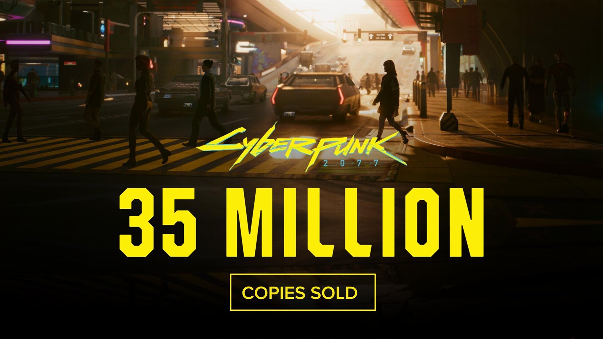 Cyberpunk 2077 разошлась тиражом 35 млн копий Об этом рассказали в CD Projekt в рамках квартального отчёта по финансам В этом году игре исполняется 5 лет но будет ли компания это отмечать каким то событием пока не известно Вместе с этим в CDPR рассказали о расширении команды разработчиков новым Ведьмаком занимаются 447 человек а сиквелом Cyberpunk 135 rozetked me news 42965