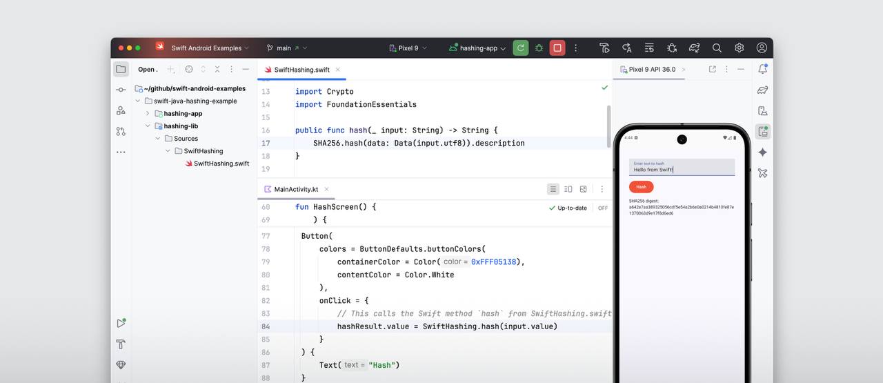 Apple сделали это представила Swift SDK для Android Теперь Swift не только язык iOS и macOS но и полноценный инструмент для написания Android приложений Да да теперь можно собирать игры и софт под обе платформы на одном языке SDK уже доступен для macOS Linux и Windows Поддерживается Java интероп можно вызывать Swift код из Android приложений и наоборот Более четверти пакетов из Swift Package Index уже совместимы с Android Apple Android теперь реальность