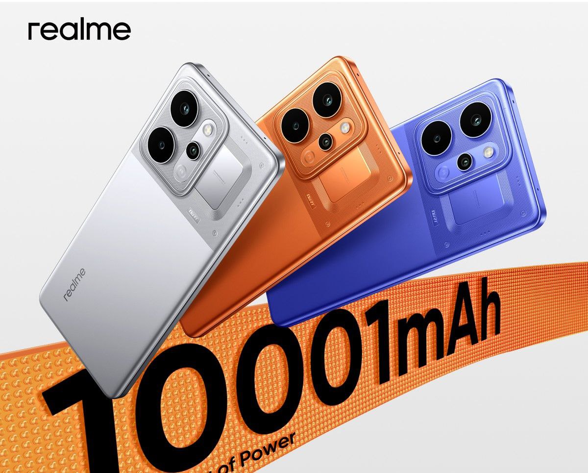 Смартфон павербанк realme выпустила смартфон P4 Power первая на рынке модель с аккумулятором ёмкостью более 10 000 мАч Кремний углеродная батарея на 10 001 мАч рассчитана как минимум на 1650 циклов зарядки при сохранении около 80 первоначальной ёмкости По заявлению компании смартфон способен проработать до 12 часов в режиме непрерывного гейминга или свыше 30 часов при воспроизведении видео Устройство поддерживает быструю зарядку мощностью 80 Вт а также реверсивную зарядку на 27 Вт При этом толщина корпуса составляет всего 9 мм а вес 219 г Это меньше веса iPhone 17 Pro Max с аккумулятором ёмкостью 4832 мАч За быстродействие отвечает процессор MediaTek Dimensity 7400 Ultra в сочетании с до 12 ГБ ОЗУ и встроенным хранилищем до 256 ГБ Также смартфон получил защиту от пыли и воды по стандарту IP69 Цена от 282 новости