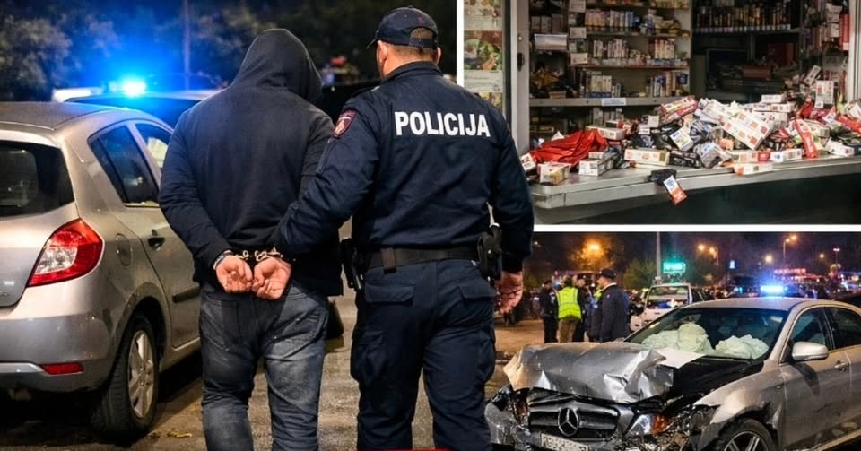 Арестован грабитель угнал Renault взломал табачный магазин угнал Mercedes и попал в ДТП в Будве  Полиция арестовала 45 летнего Дж Ч который как предполагается совершил ряд преступлений в муниципалитетах Котор Герцег Нови Будва и Тиват в течение четырех дней пише тJadran Budva  Предполагается что он угнал автомобиль Renault у компании в Которе который полиция обнаружила в тот же день в Бечичи и вернула владельцу  В Херцег Нови Дж Ч отметился кражей при отягчающих обстоятельствах взломал дверной замок табачной лавки украл большое количество сигарет и сбежал на такси  Этот же человек подозревается в умышленном хищении при отягчающих обстоятельствах в городе Ластва и нанесении ущерба Почте Черногории  Этот же человек но уже на территории муниципалитета Тиват угнал легковой автомобиль марки Мерседес и управляя им стал виновником ДТП на территории Будвы Он был лишен свободы и передан в ведение прокурора для дальнейшего разбирательства рассказали в полиции